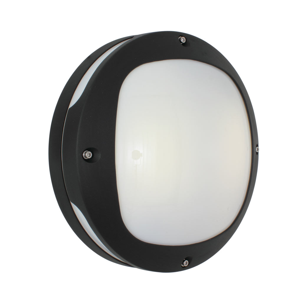 Andante round bulkhead with square lens black (B129B)