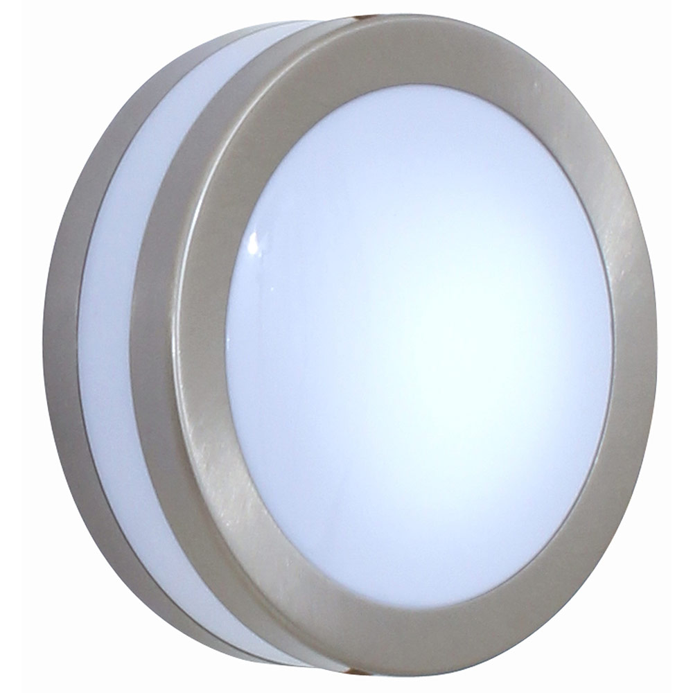 Footlight Round 9w Plain S/Chrome (B166SC)