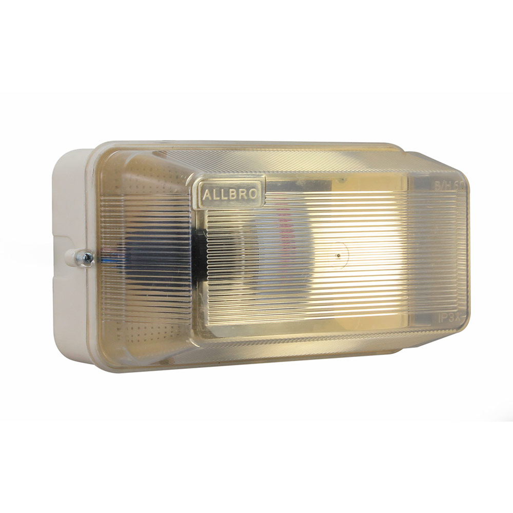 Rectangular plastic bulkhead white (B174)