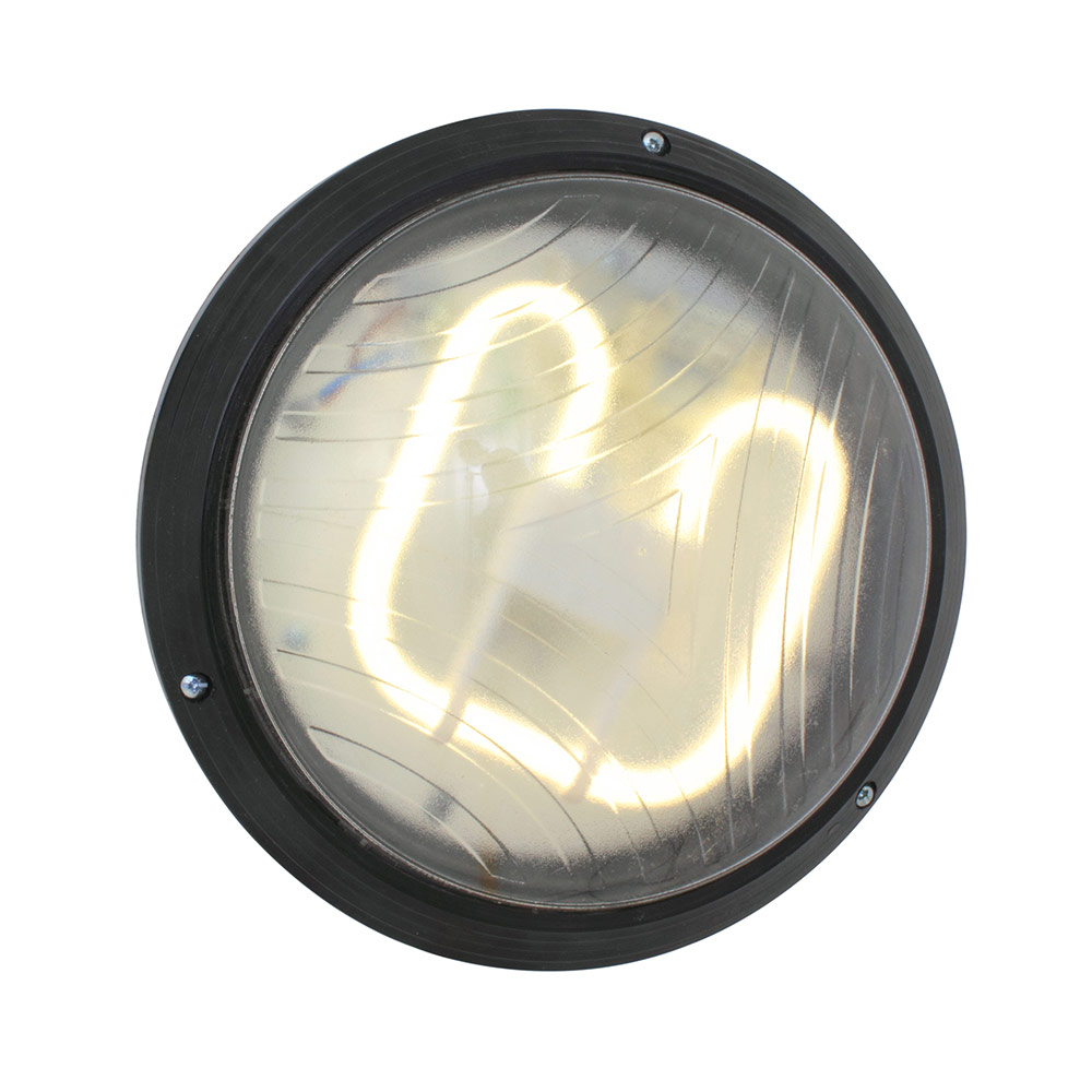 EURO BULKH.CLEAR OUTDOOR BLK PC-IP55 (B2)