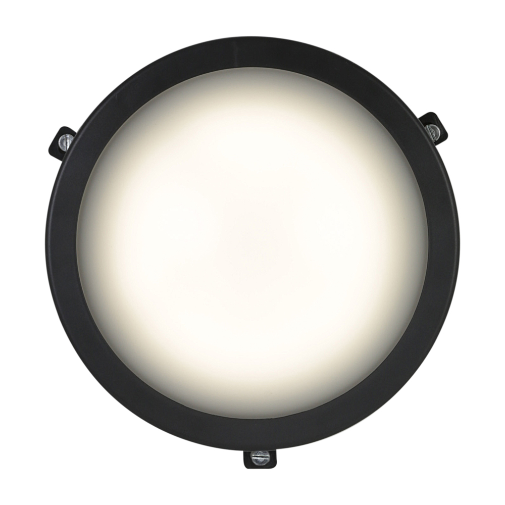 LED Bulkhead 12w Round Black (B250)