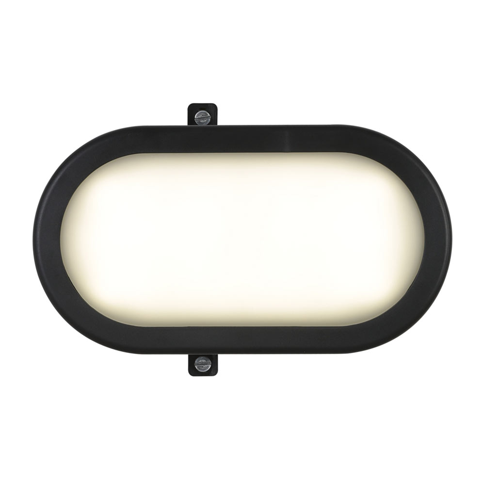 LED Bulkhead 12w Oval Black (B251)