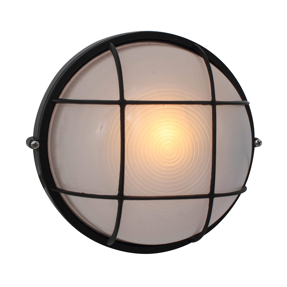 Large round bulkhead with grid black (B41)