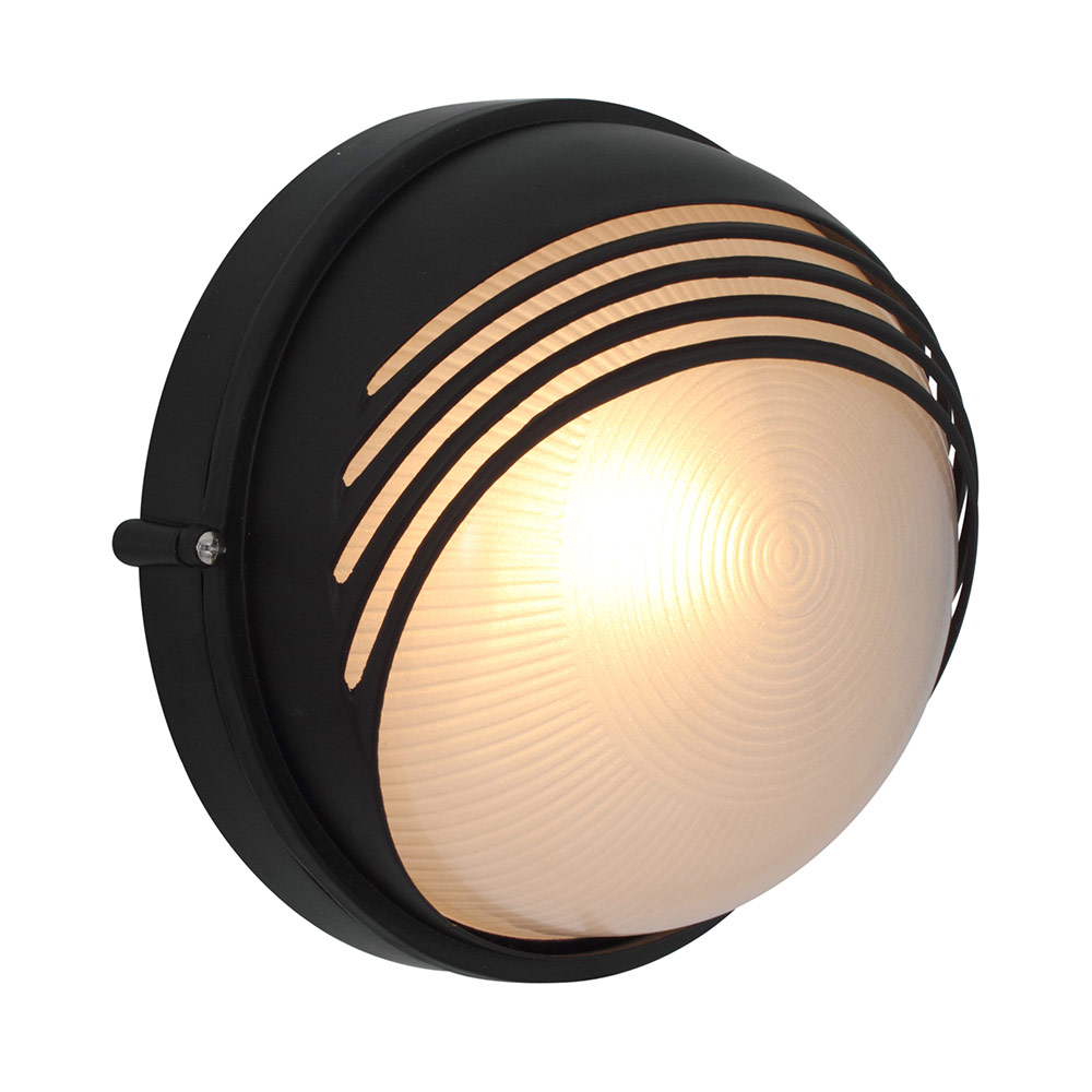 Large round moon bulkhead with eyelid black (B46)