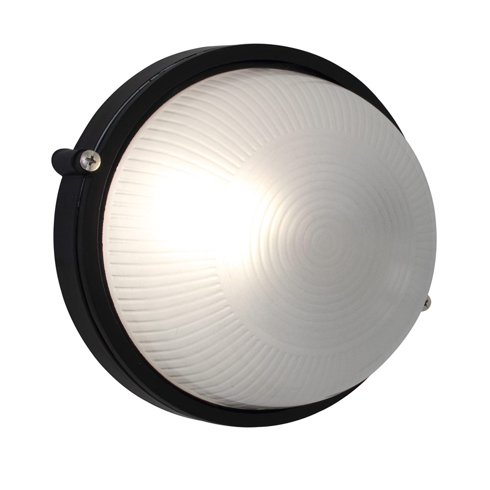Round small bulkhead without grid black (B55)