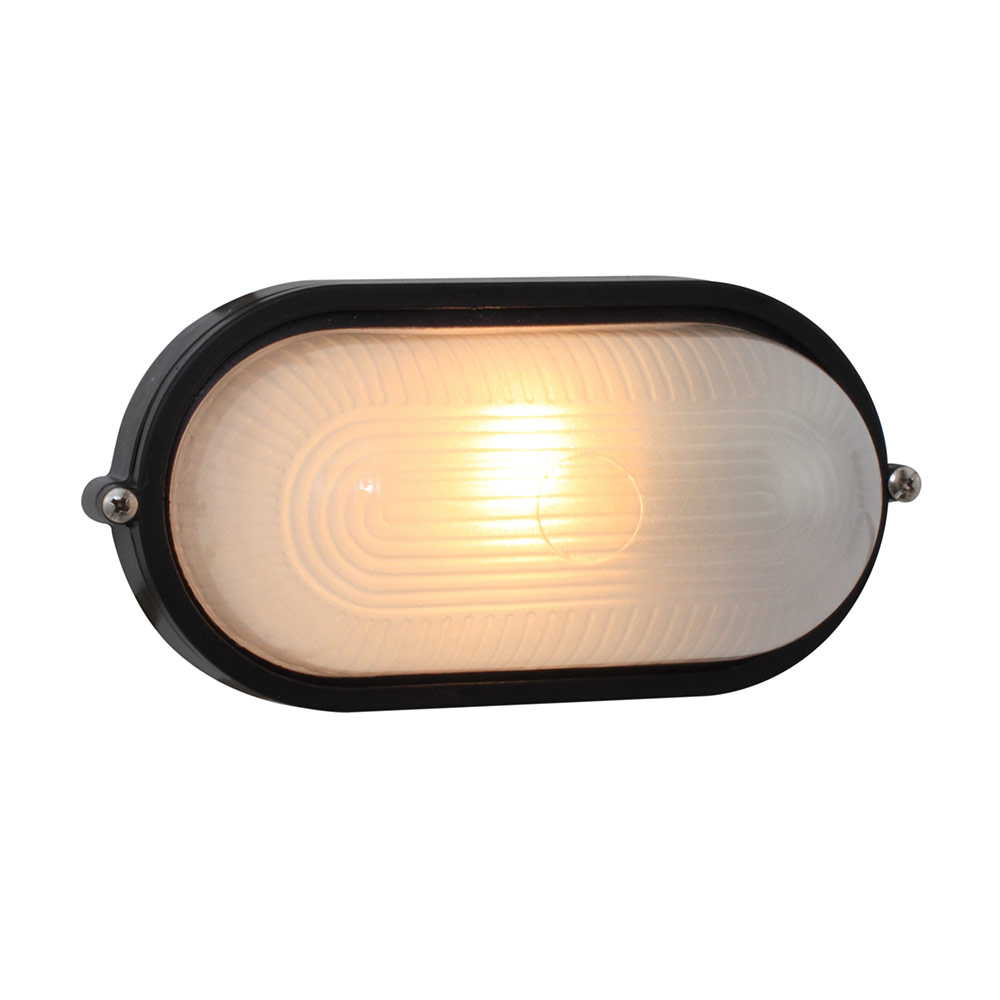 Small oval bulkhead without grid black (B59)
