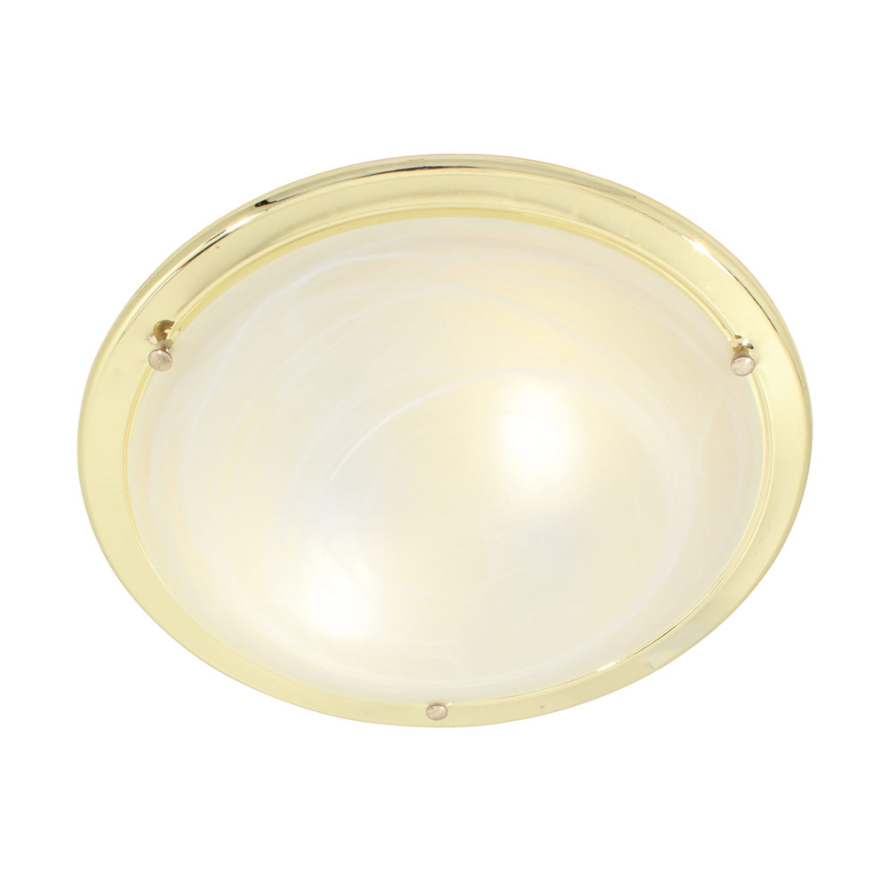 Roma ceiling light alabaster polished brass (C148)