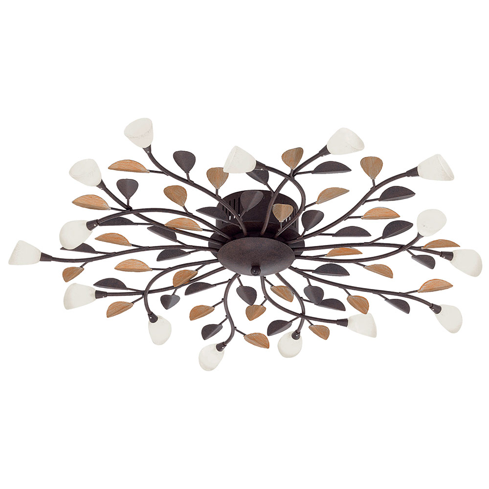 Campania Leaf Design Antique Brown/Gold - Campania leaf design antique brown and gold , C183. (C183)