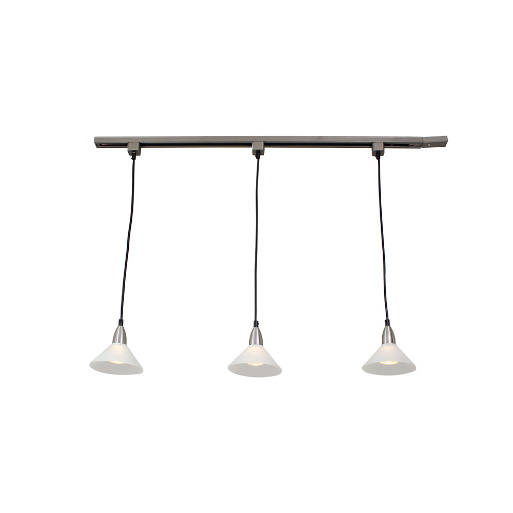 Tracklight 3 x 101 pendant set satin chrome (C231SC)