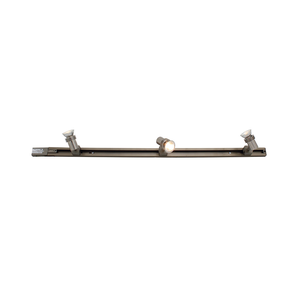 tracklight 3 x 188 spotlight set satin chrome (C232)