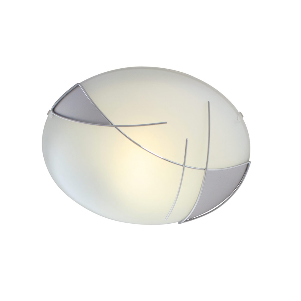 Raya round pattened in chrome / opal / silver (C332)