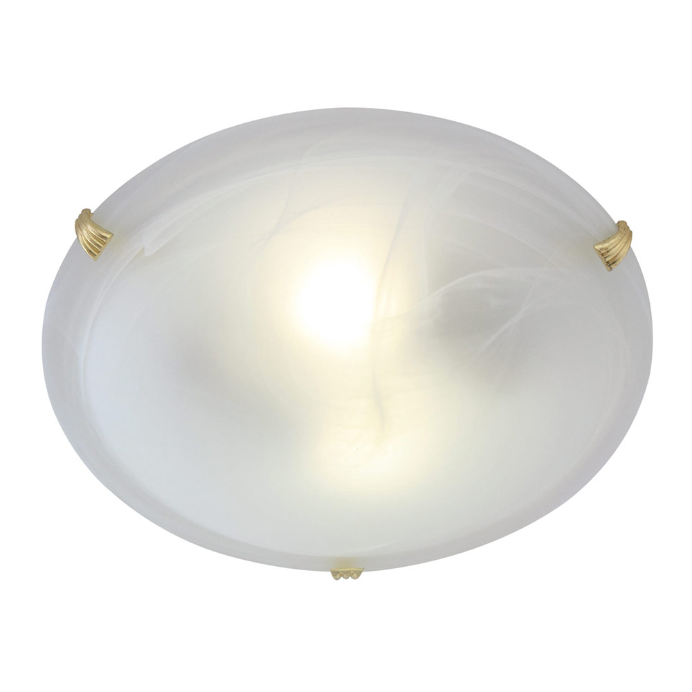 Ceiling 300mm Alabaster Glass 3 clips (C48PB)