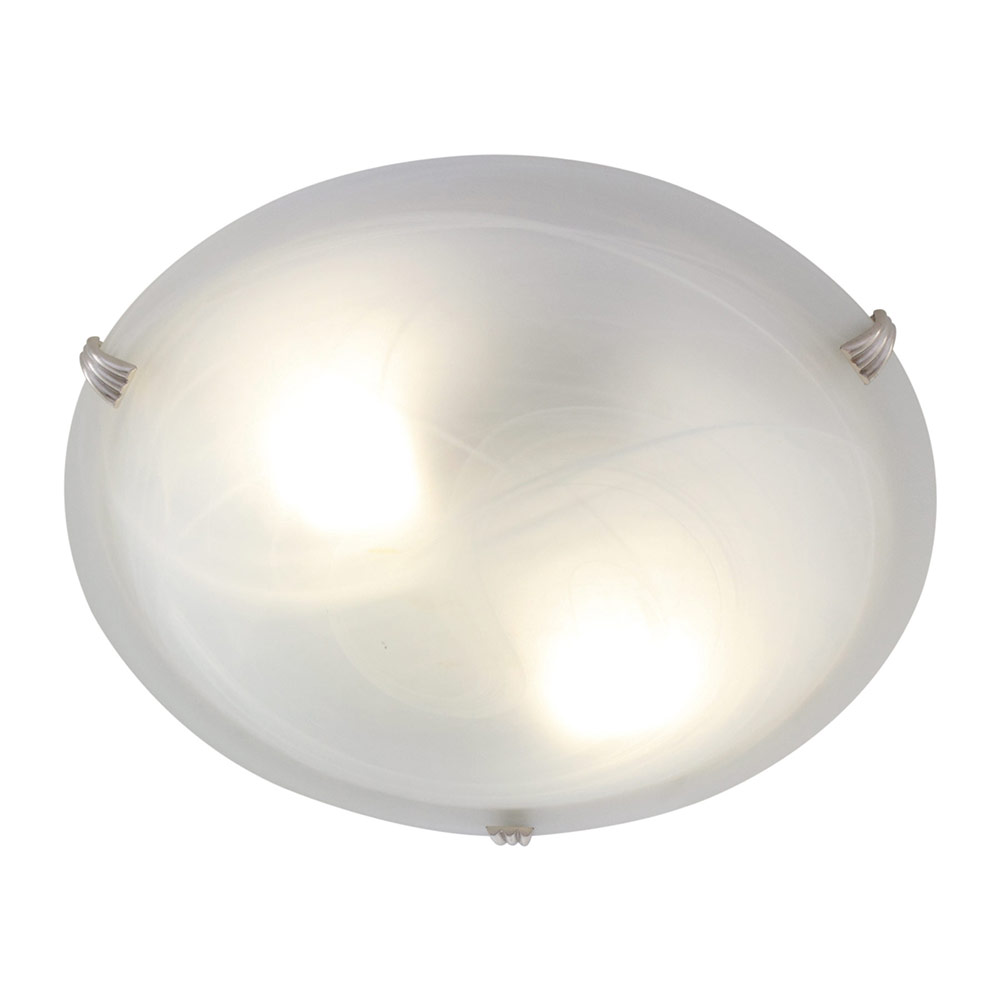 Ceiling 300mm Alabaster Glass 3 clips (C48SC)
