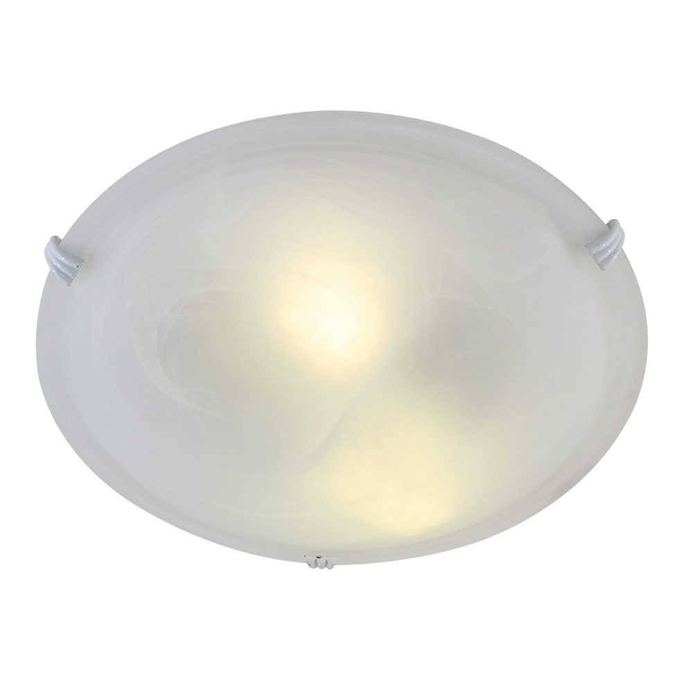 Ceiling 300mm Alabaster Glass 3 clips (C48W)