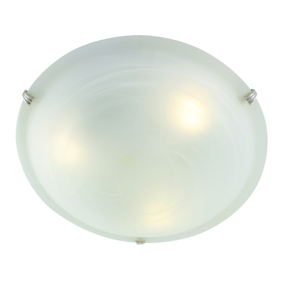 Ceiling light 400mm alabaster glass E27 clips (C49)
