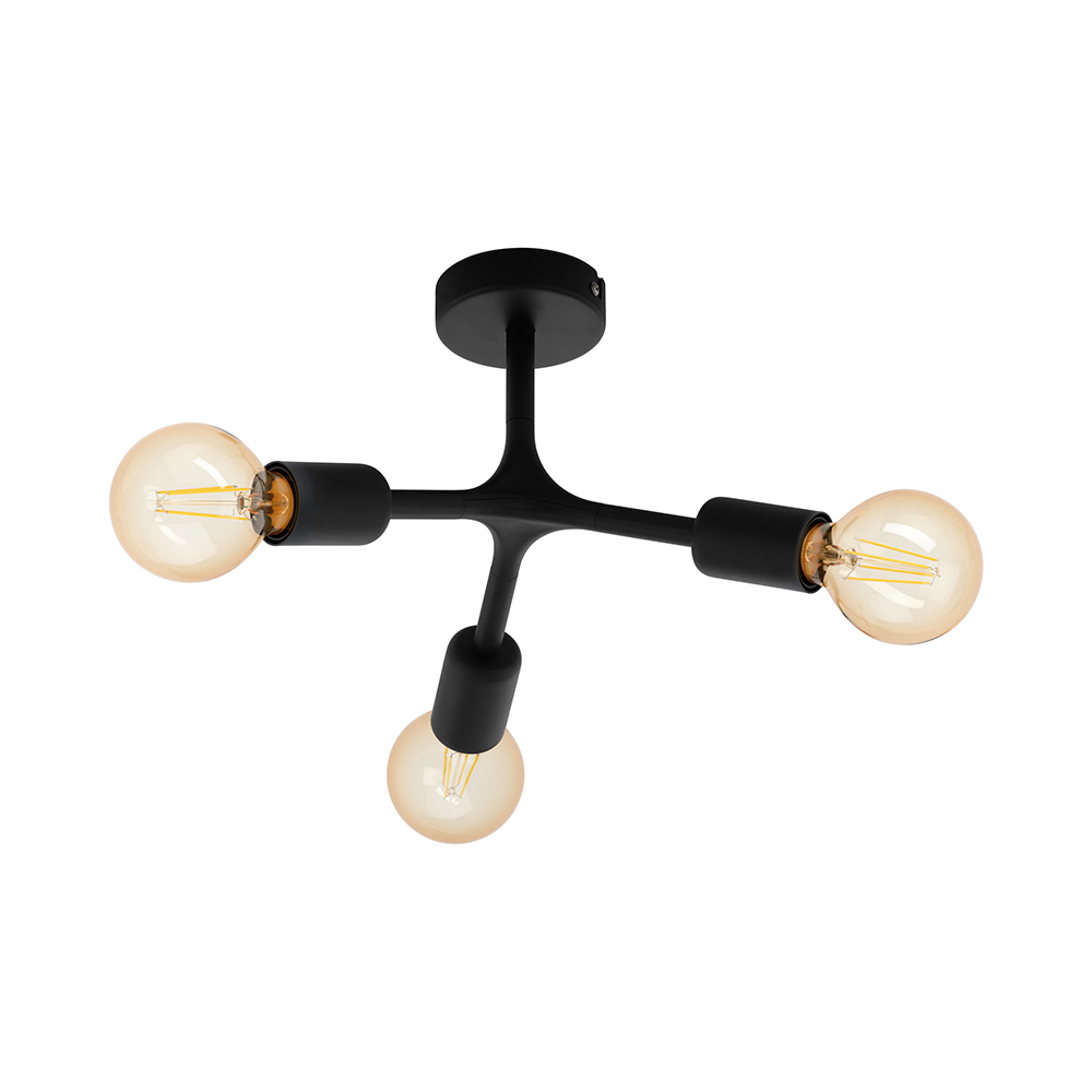 Bocadella 1 Ceiling 3L E27 60W Black (C685)