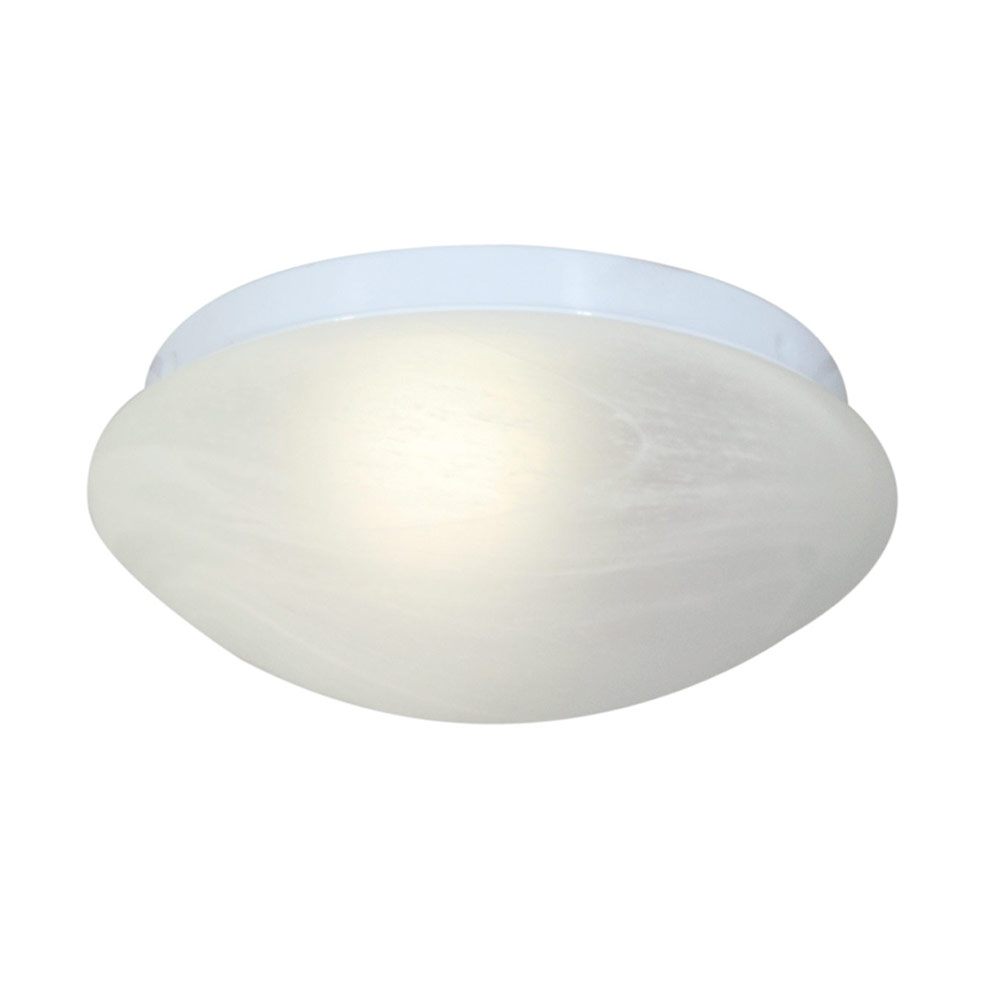 Bathroom Round Alabaster Ceiling Light (230mm) Excl 1 x E27 60w GLS (C8)
