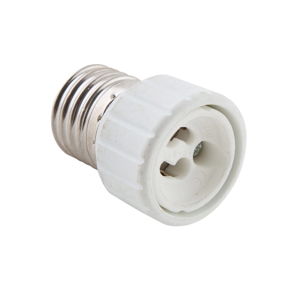 GU10 - E27 White Ceramic Adapter (CO183)