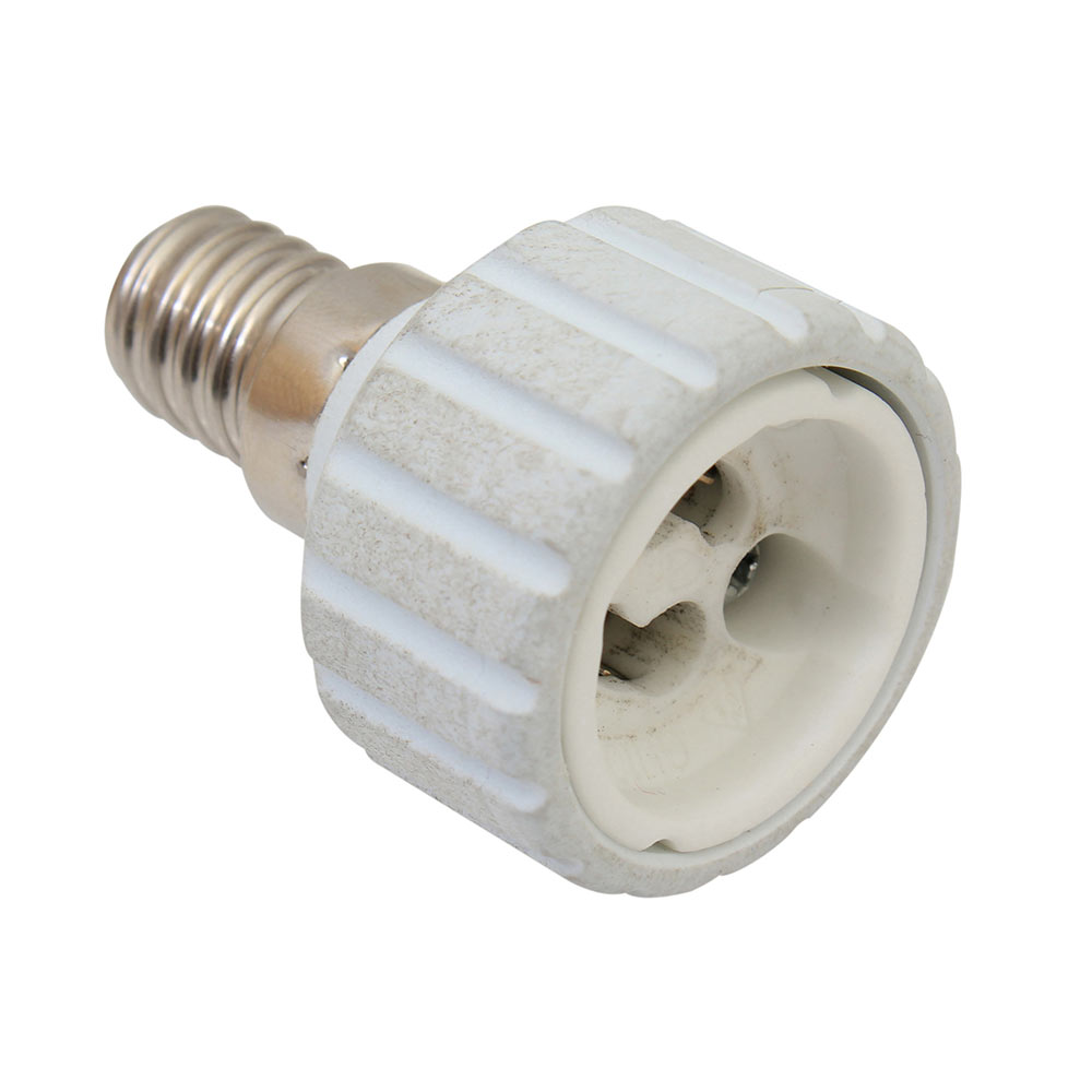 GU10 - E14 White Ceramic Adapter (CO184)