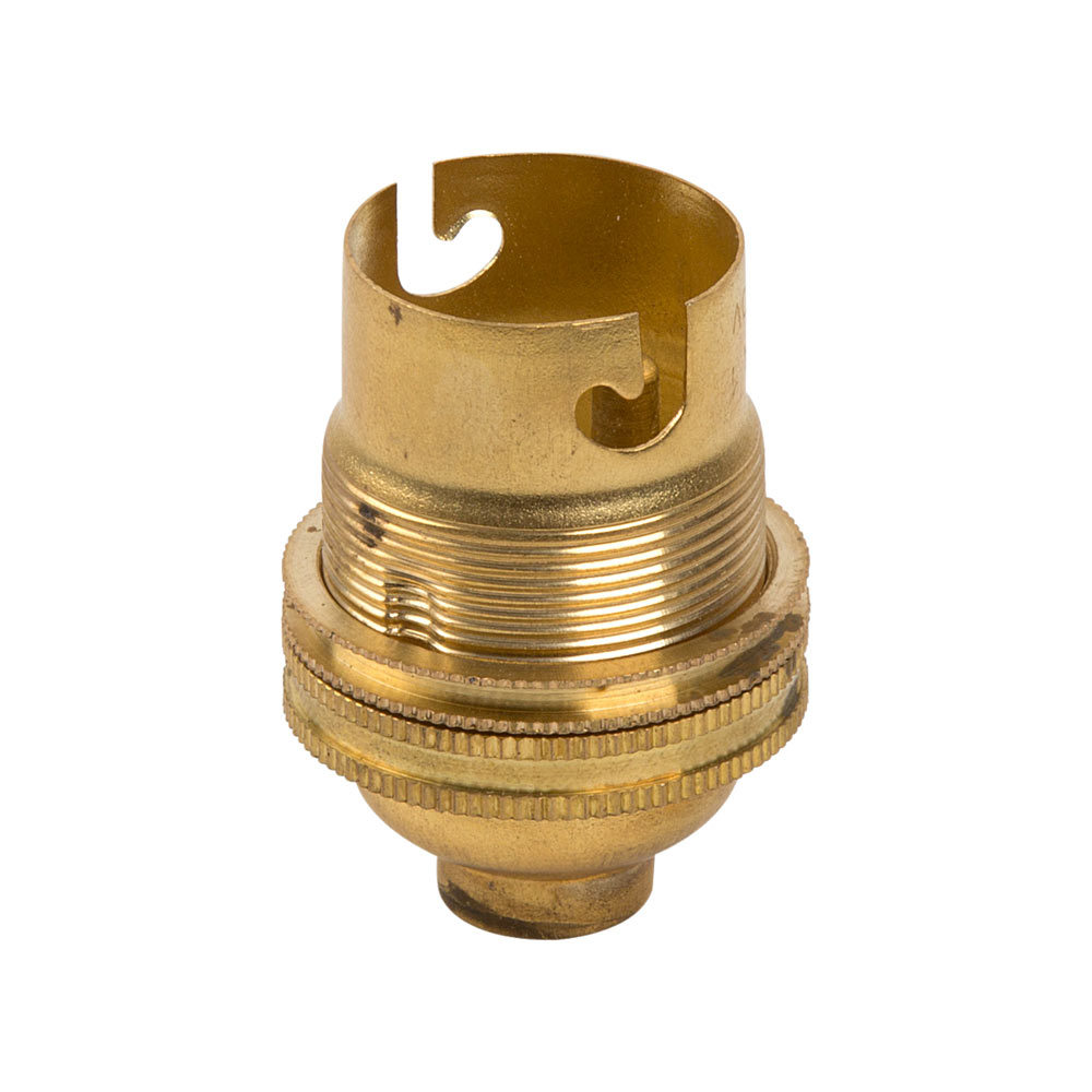 B22 Brass 10mm Back Entry Lamp Holder 10mm Back Entry (CO44BR)