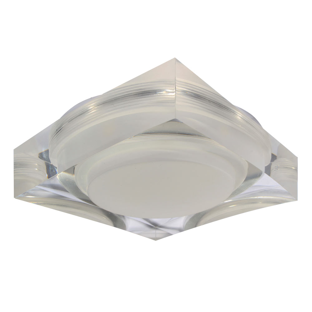 Square Bathroom D/Light with Arcylic Shade Including 6W WW LEDs & Driver - Square Bathroom D/Light with ArcylicShade Incl.6x1w WWht LEDs & Driver, D106AA. (D106)