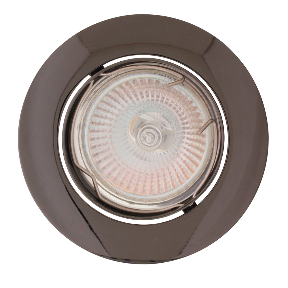 Downlight aluminium tilt curved rim 12V gun metal - D/LIGHT ALU.TILT CURVED RIM 12V G.METAL, D22GM. (D22GM)