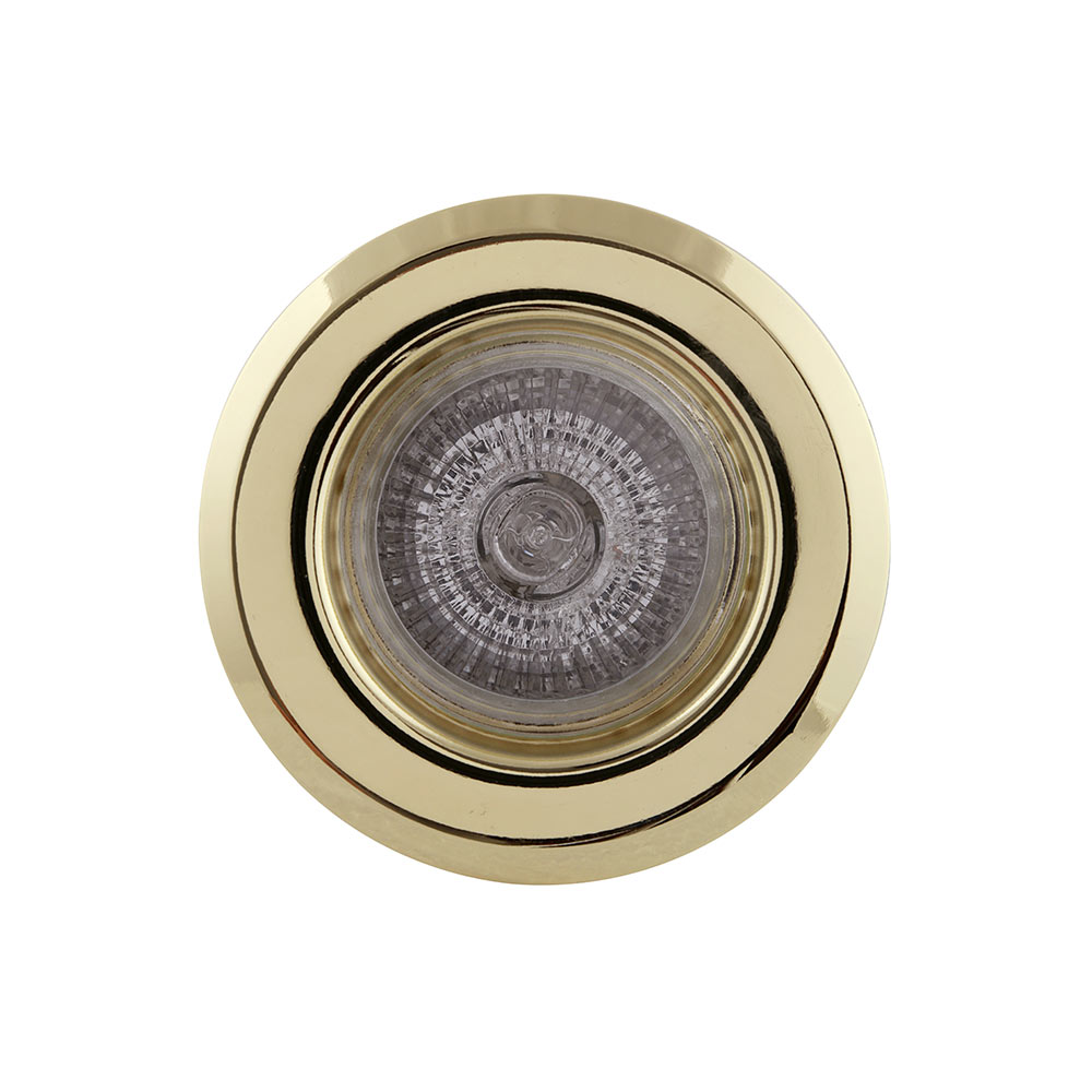 Downlight straight GU10 polished brass - D/LIGHT STRAIGHT GU-10 P.BRASS B/PACK, D36PB. (D36PB)