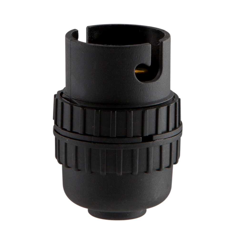 B22 10mm Black Nylon Lamp Holder (EA179B)