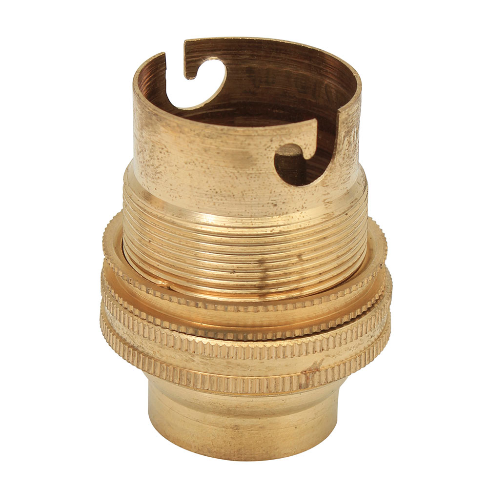 B22 Brass 20mm Back Entry Lamp Holder (EA183)