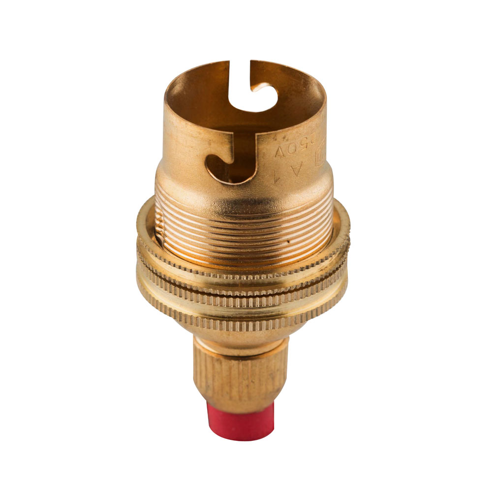 B22 Brass 10mm Cord Grip Lamp Holder 10mm Cord Grip (EA190)