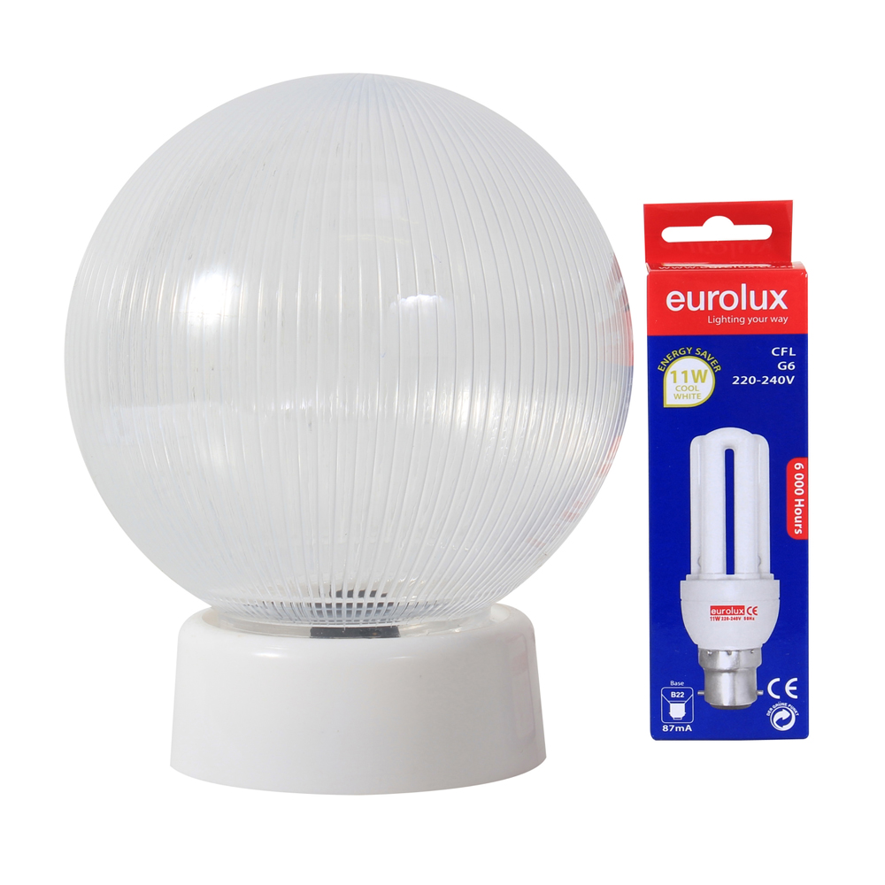 Budget Light Clear + Gallery 160mm + CFL Lamp (EA233)