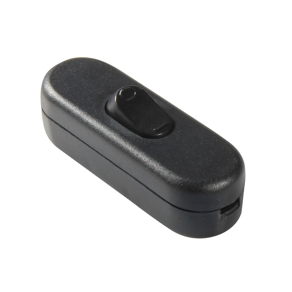 Black Plastic Inline Rocker Switch