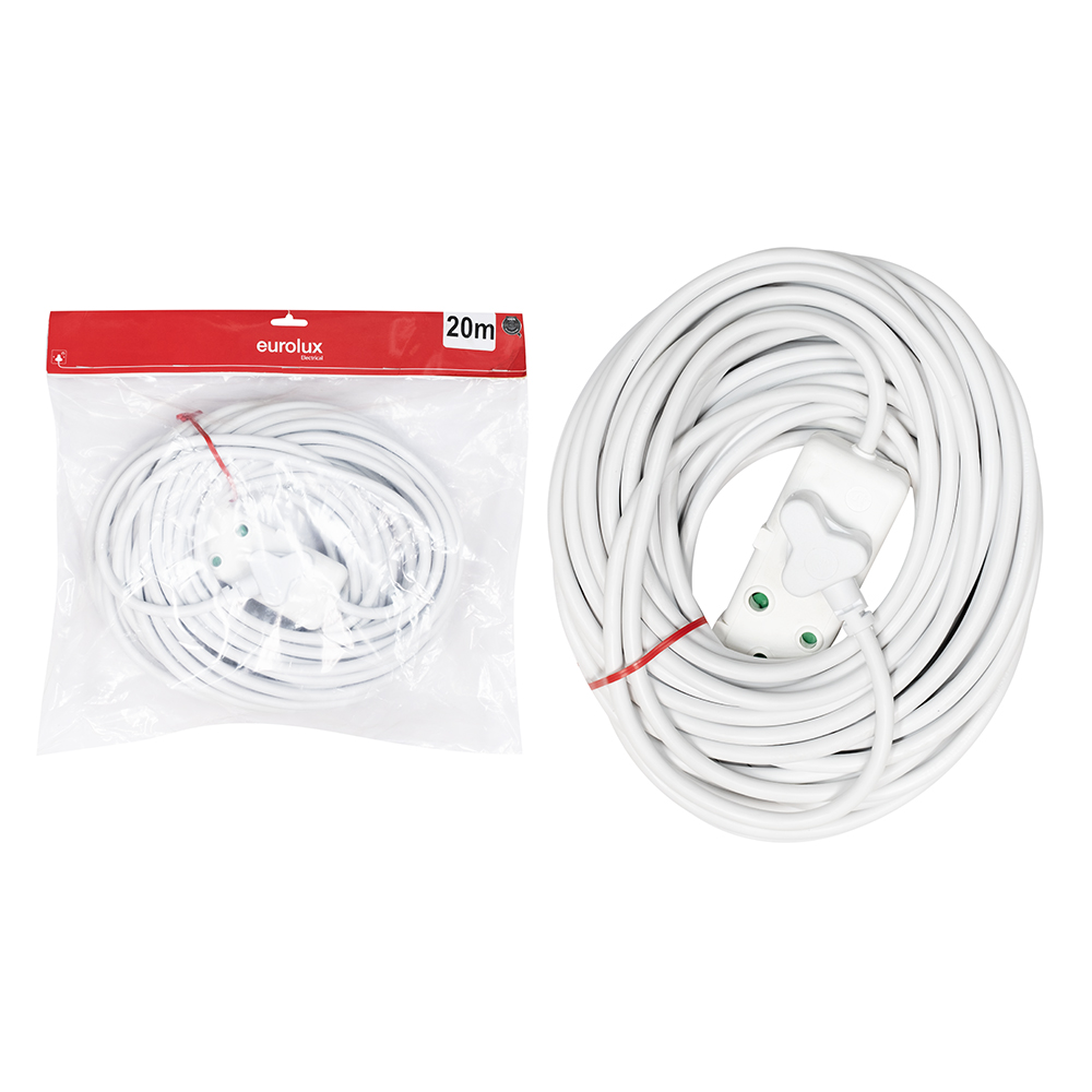 16A Side by Side Coupler Extension Lead (1.5mm x 3 Cores)  20M (EE31)