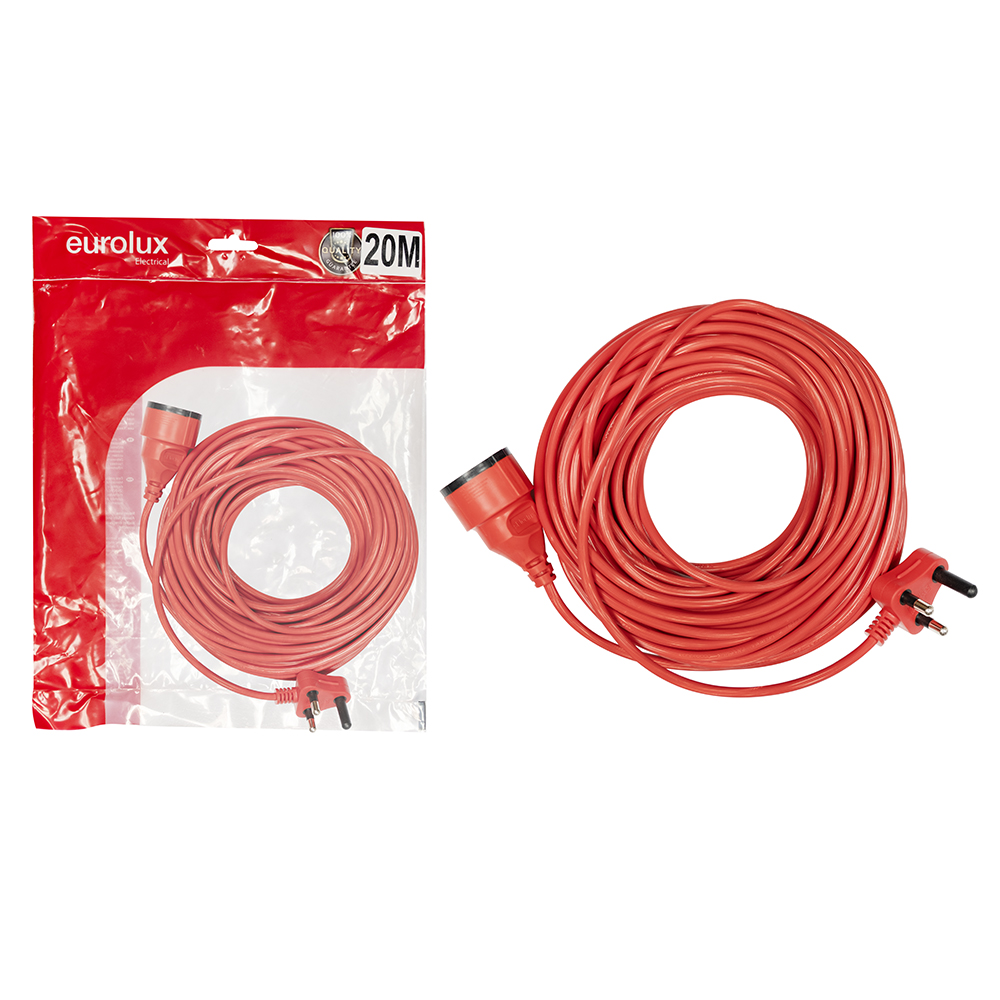 Lawnmower Extension Cord Red Shuko 20M 1,0mm 10A (EE37)