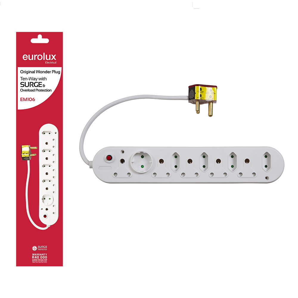 10 Way plug with Surge & Overload Protection (EM106)