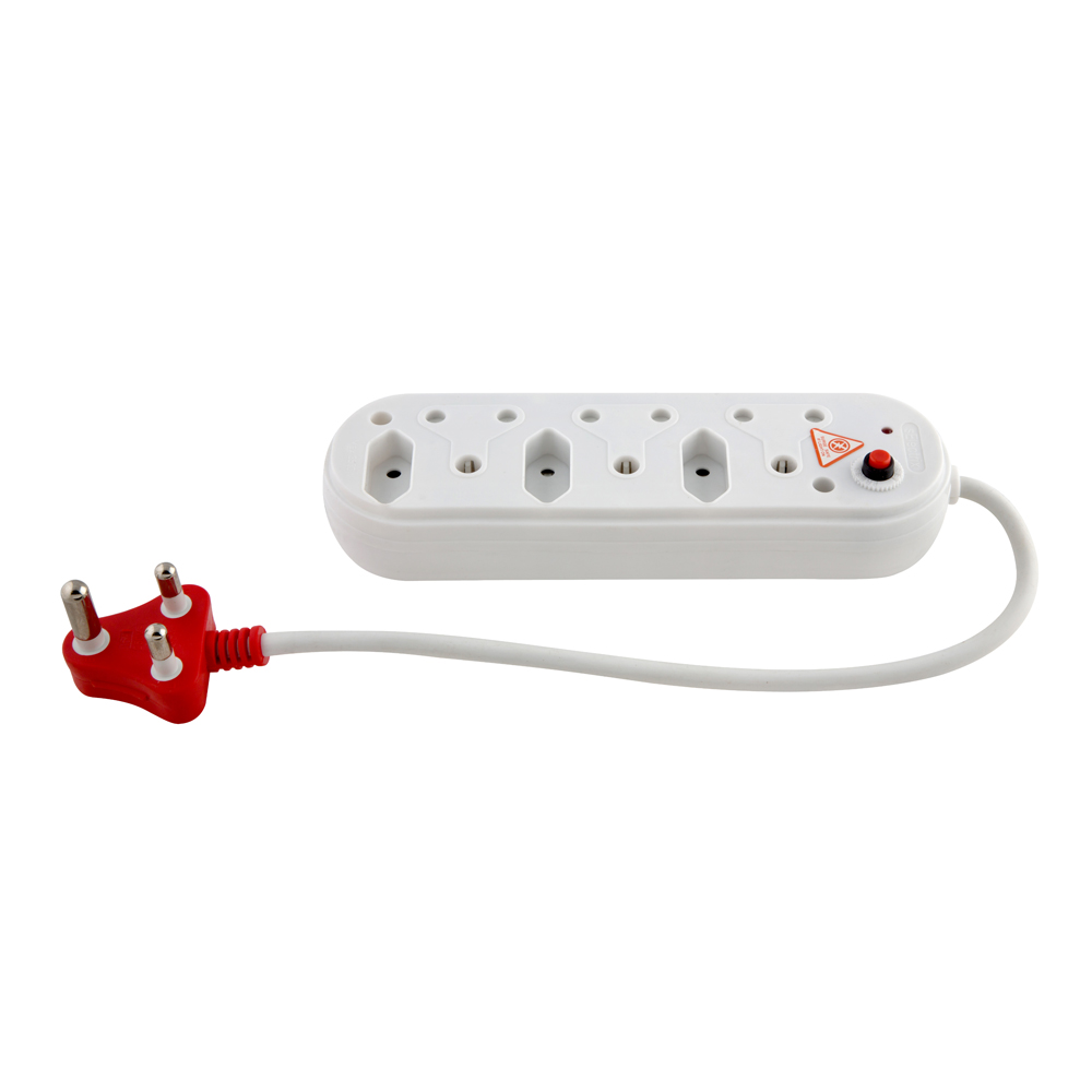 3 x 16A, 3 x 5A Multi-Plug with Overload & Surge Protection (EM5)