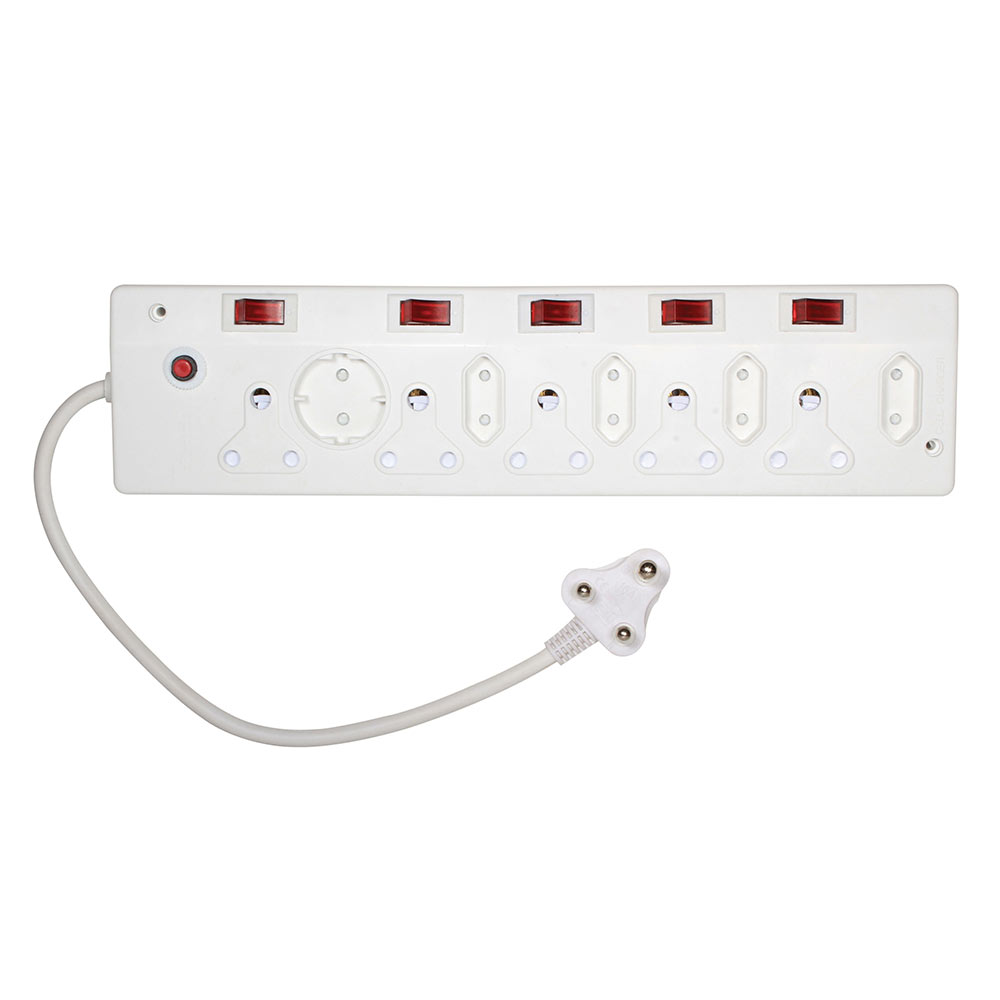 5 x 16A, 4 x 5A, 1 x 5A Schuko Multi-Plug with Overload protection (EM6)