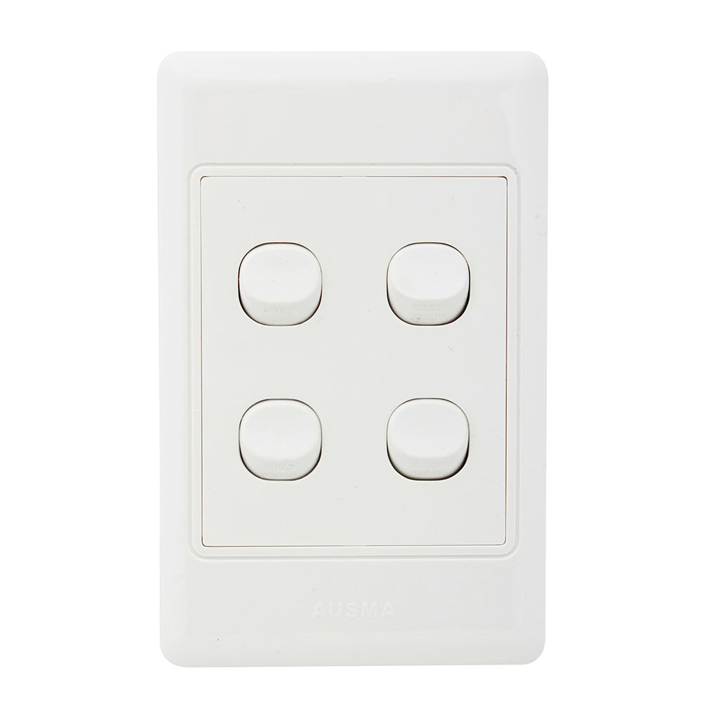 4 x Levers 1 way 100mm x 50mm Wall Switch (ES7)