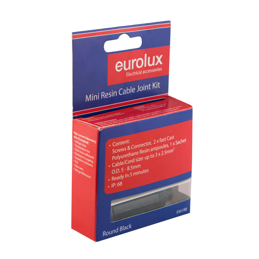 1 - 2.5 Round Black Cable Joining Kit (EX61RB)