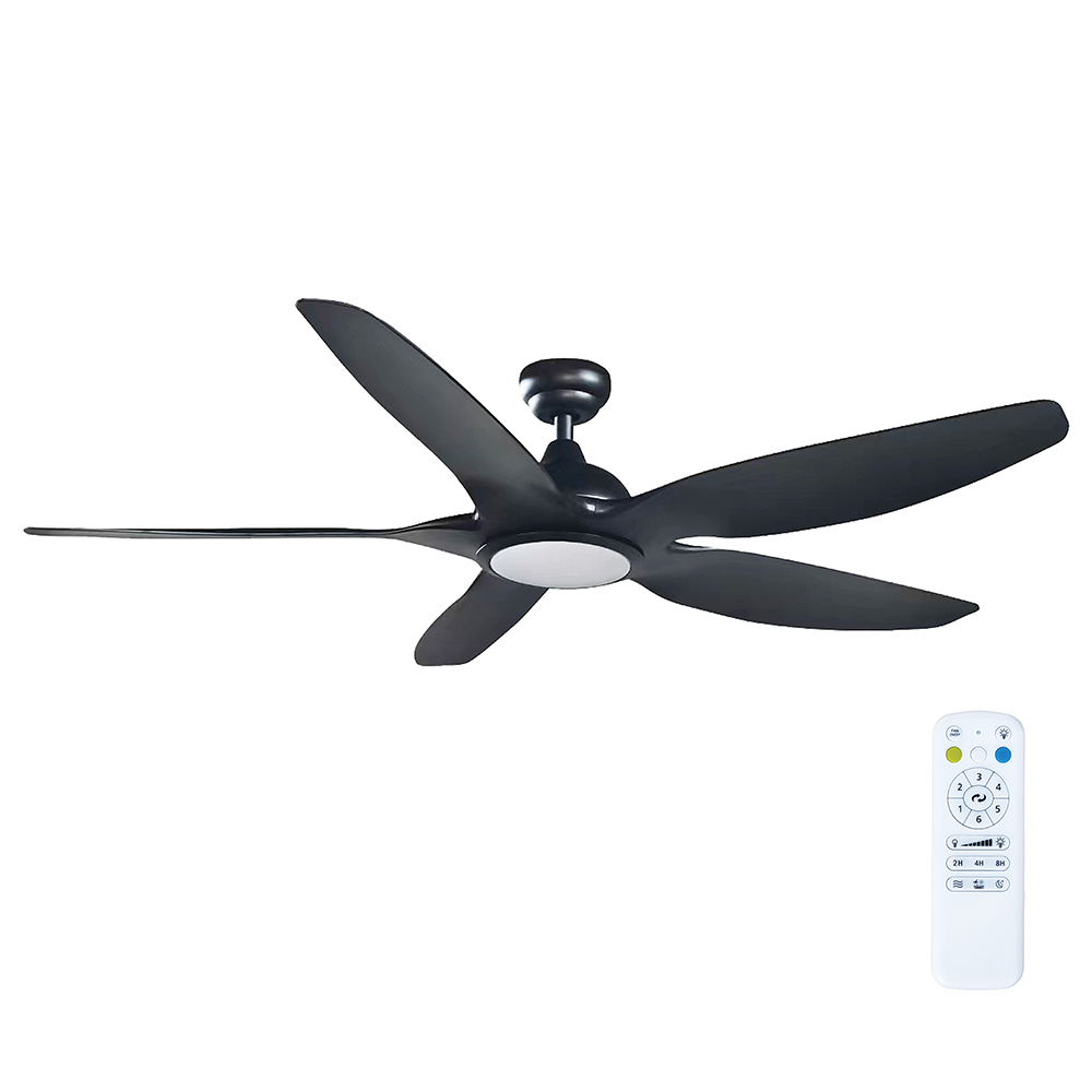 Eon Ceiling Fan 5 Blades Matt Black Motor Power 40w (F101)