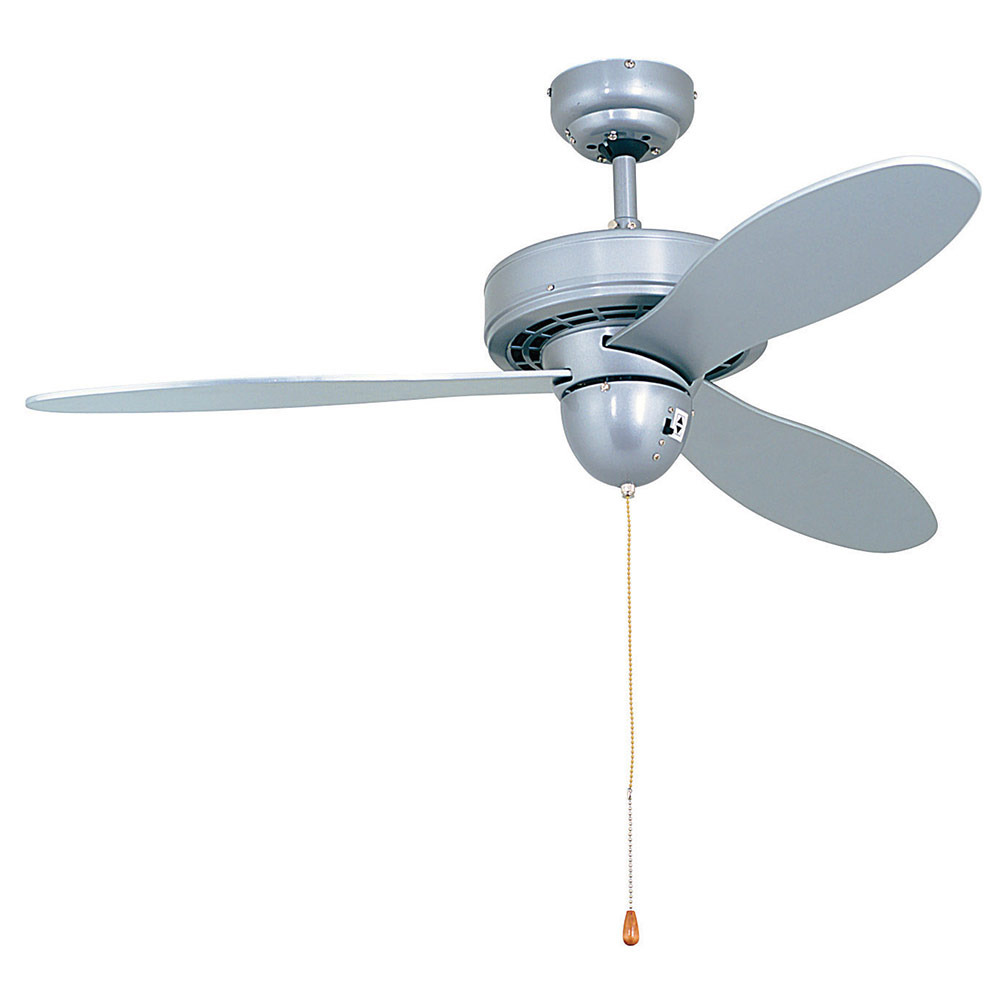 Fan airplane 42 silver /grey /black with pull chain (F11S)