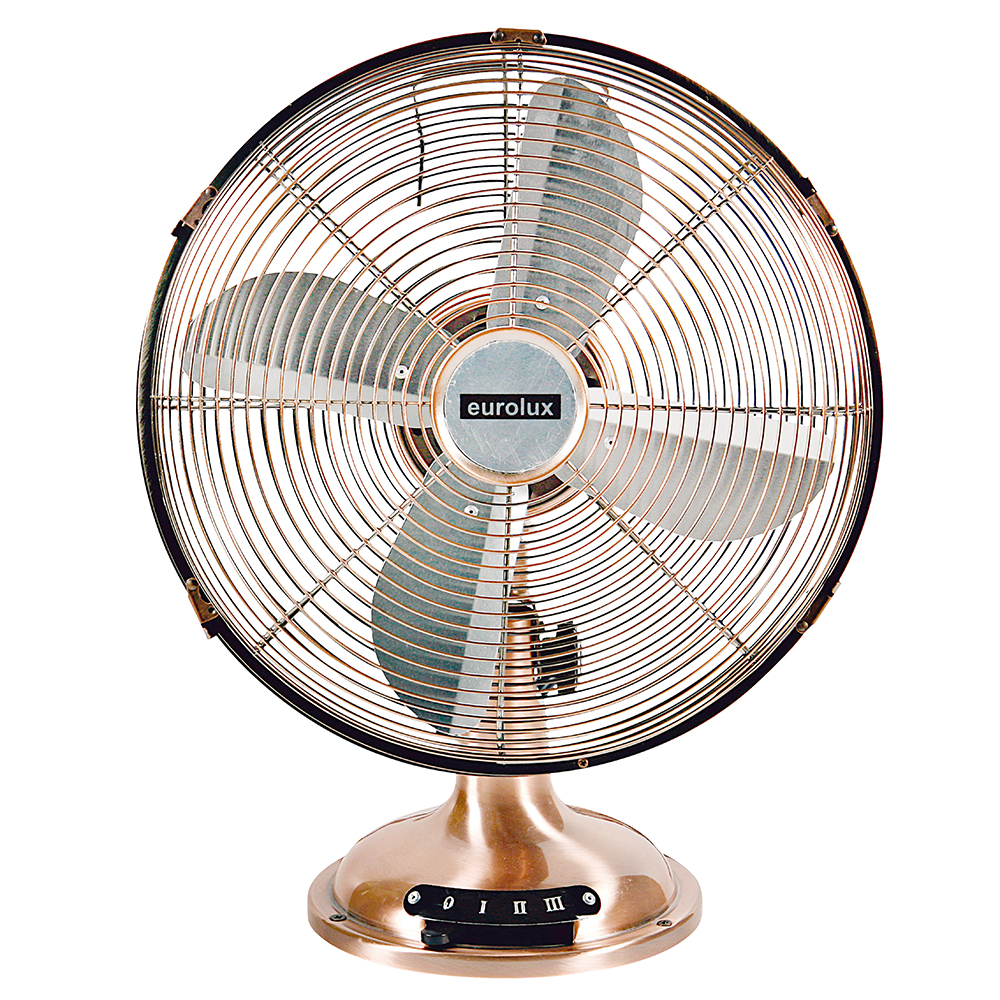 Desk fan 12' 3 speed antique copper (F24)