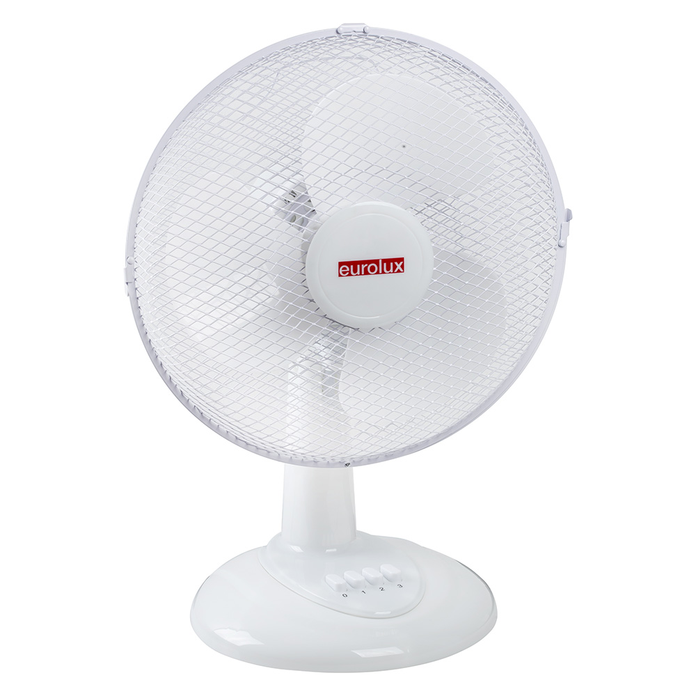 12' Desk Fan - Desk fan 12' 3 speed white, F25W. (F25W)
