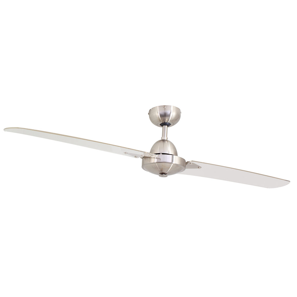 52' BMT spinner industrial motor chrome 2 blades clear acrylic (F39SC)