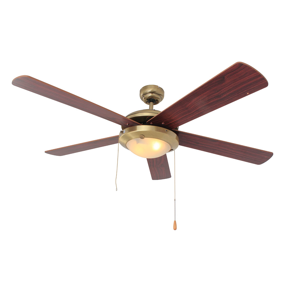 Fan Comet 5 blade 52' cherry ant brass (F4)
