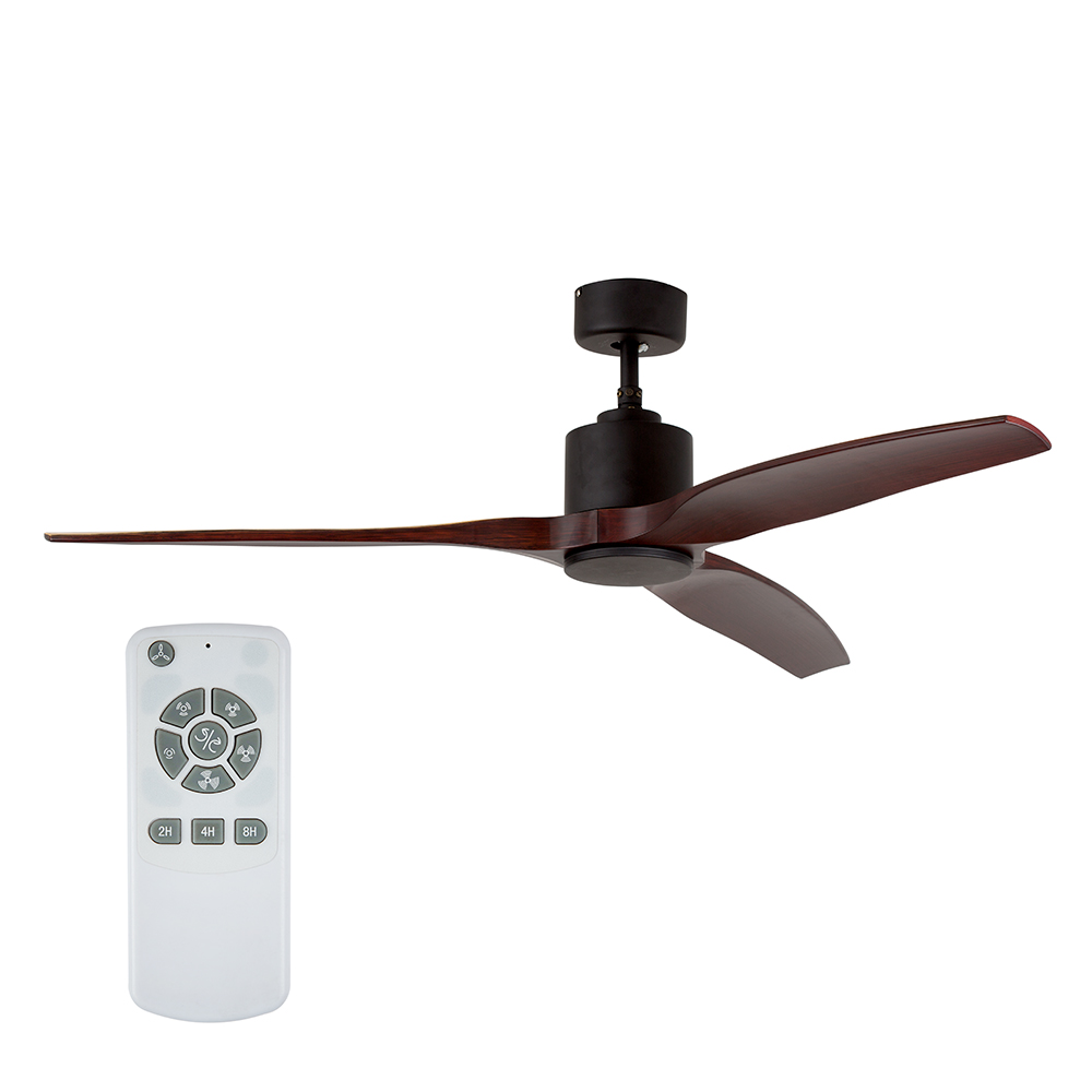3 Blade Dark Wood & Black Fan (F78DW)