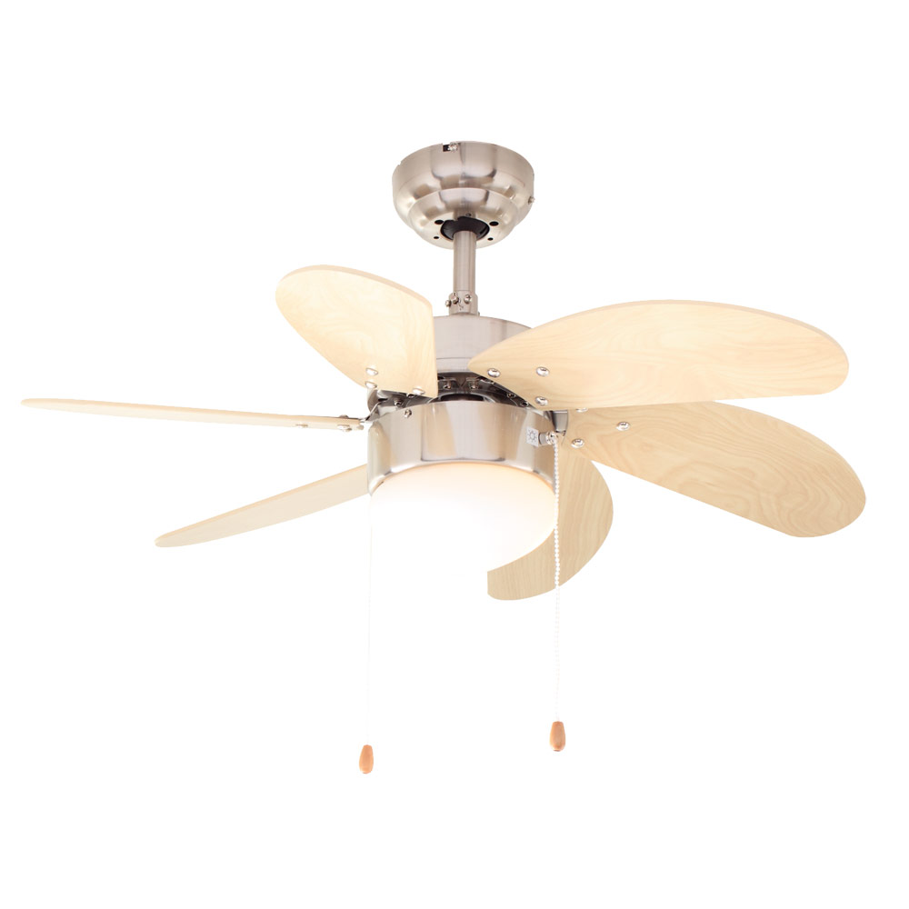 Fan turbo swirl 6 blades 30 satin chrome (F7SC)