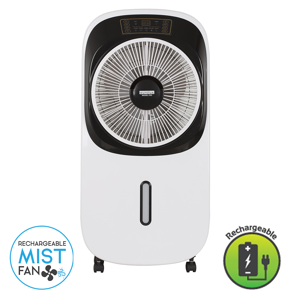 Rechargeable Portable Mist Fan with LED Emergency Light (F83)
