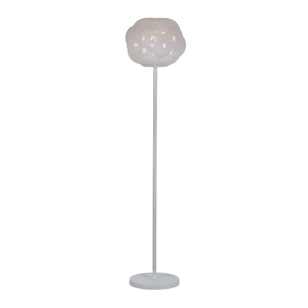 Athens Floor Light White with Opal&Clear Glass (FL216)