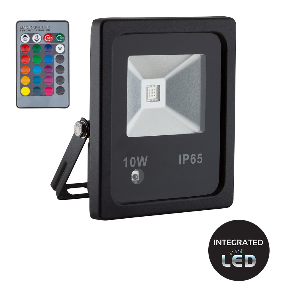 LED floodlight 10W RGB with remote - Eurolux Outdoor Luminaires & LED Floodlight - View our lighting products here: FS171 (FS171)